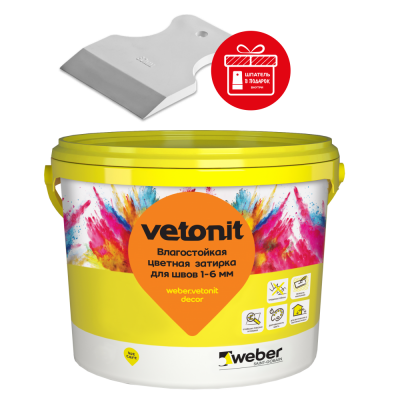 Влагостойкая цветная затирка для швов 1-6 мм Weber.Vetonit Decor подробно