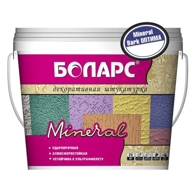 Декоративная штукатурка Боларс MINERAL-S BARK ОПТИМА подробно
