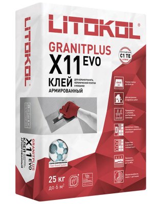 Клей для укладки плитки LITOKOL X11 подробно