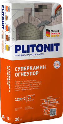 PLITONIT СуперКамин Огнеупор желтый подробно
