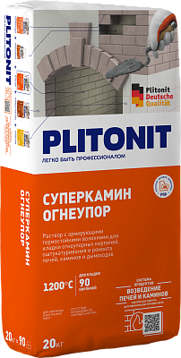 подробно PLITONIT СуперКамин Огнеупор желтый