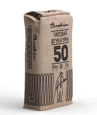 Штукатурка гипсовая ARCHIN №50 (серая), 30 кг подробно
