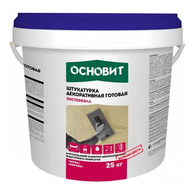 Декоративная силиконовая штукатурка Основит Экстервэлл OSL «Шуба» 1,5мм подробно