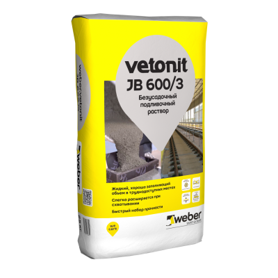 Раствор для выполнения замоноличивания стыков и подливочных работ Weber.Vetonit JB 600/3 подробно