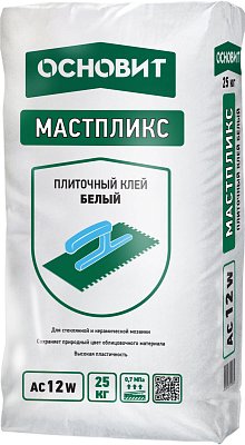 подробно Плиточный клей Основит Мастпликс АС 12 W белый