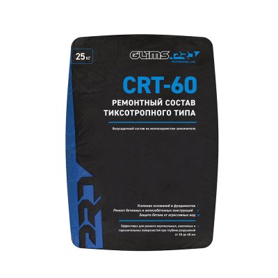 Ремонтная смесь GLIMS®PRO CRT-60 безусадочная тиксотропного типа подробно