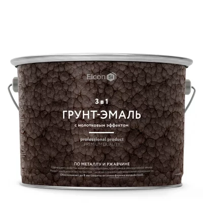 картинка Грунт-эмаль Elcon Smith 3 в 1 с молотковым эффектом