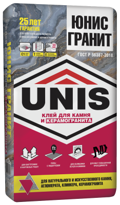 ГРАНИТ клей плиточный 25 кг подробно