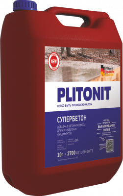 картинка PLITONIT СуперБетон -10 суперводоредуцирующая добавка для бетонов