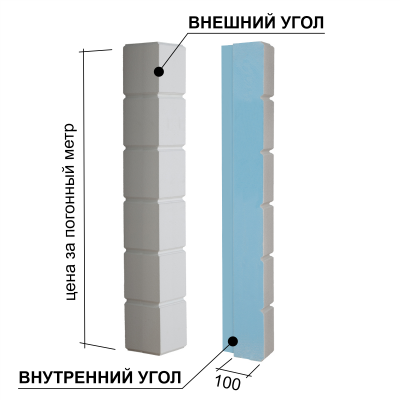 RPG Termorustic угол внутренний 1000х100х100 mm #1 L  подробное фото