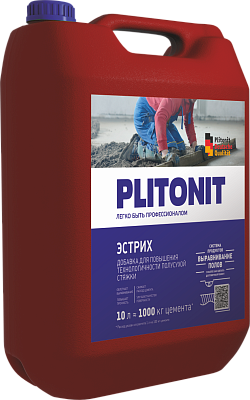 картинка PLITONIT Эстрих -10 Комплексная добавка для производства полусухой стяжки