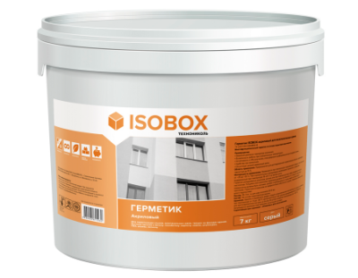 картинка Герметик ISOBOX акриловый для межпанельных швов (белый), 7 кг 