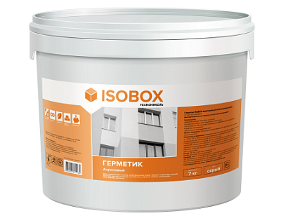 картинка Герметик ISOBOX акриловый для межпанельных швов (белый), 7 кг 