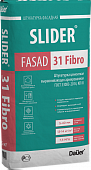 подробно SLIDER® FASAD 31 Fibro Штукатурка цементная выравнивающая армированная