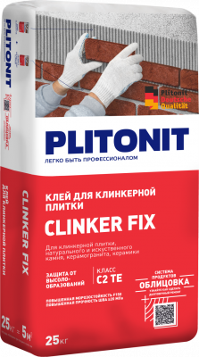 Смесь сухая облицовочная клеевая PLITONIT Clinker Fix 25 кг подробно
