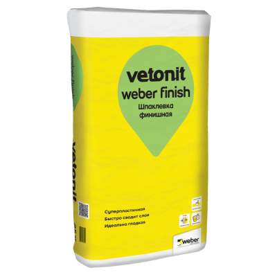 Шпаклевка финишная Weber Finish подробно