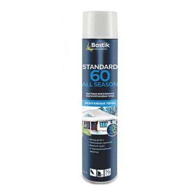 картинка Однокомпонентная всесезонная бытовая полиуретановая пена Bostik Standard 60 All Season