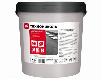 детальное изображения Мастика кровельная ТЕХНОНИКОЛЬ №31, морозостойкая, ведро 18 кг