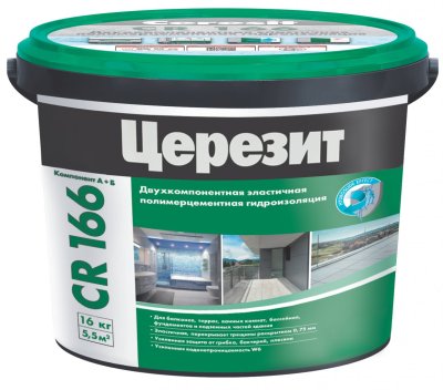 детальное изображения Гидроизоляция эластичная двухкомпонентная CR 166 Церезит