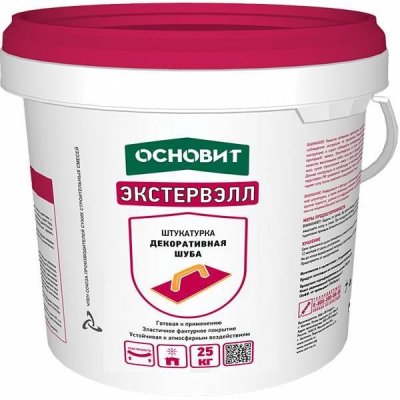 Штукатурка готовая силикатно-силиконовая Основит Экстервэлл Короед OSs-2.0 WK подробно