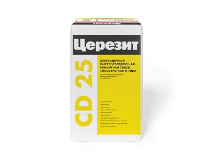 Мелкозернистая ремонтно-восстановительная смесь Церезит CD 25 для бетона (5-30 мм) подробно