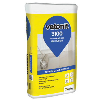 Финишный наливной пол Weber. Vetonit 3100 подробно