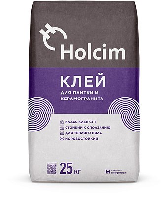 подробно Клей для плитки и керамогранита Holcim C1T