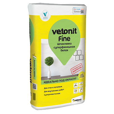 подробно Шпаклевка суперфинишная белая Vetonit Fine
