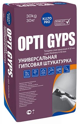 подробно Штукатурка Kiilto OPTI GYPS