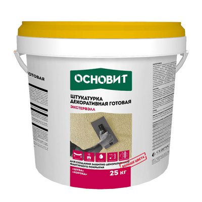 Декоративная штукатурка Основит Экстервэлл ОАС «Шуба»  колерованная подробно