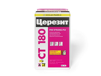 подробно Клей для крепления минераловатных плит Церезит CT 180