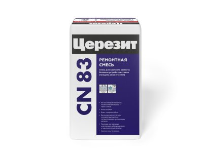 Ремонтная смесь Церезит CN 83 для бетона (от 5 до 35 мм) подробно