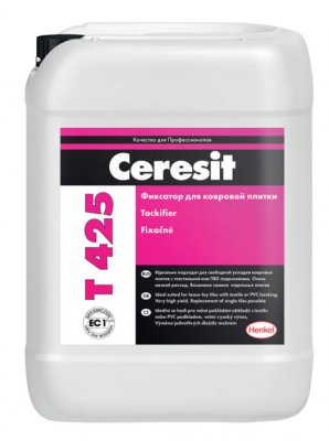Фиксатор Ceresit T 425 для модульных ковровых плиток подробно
