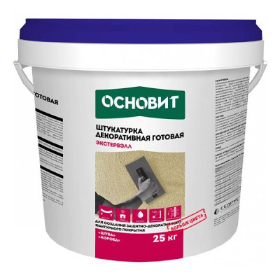 Декоративная штукатурка Основит Экстервэлл OSL «Короед» 2,0-3,0мм подробно