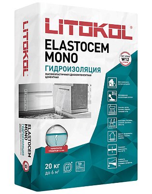 картинка Гидроизоляционная смесь ELASTOCEM MONO