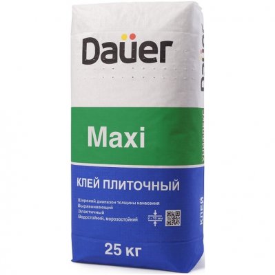 Клей толстослойный для плитки, керамогранита, декоративного камня Daüer «MAXI / МАКСИ» подробно