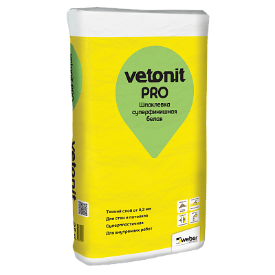 подробно Шпаклевка белая суперфинишная Weber.Vetonit PRO