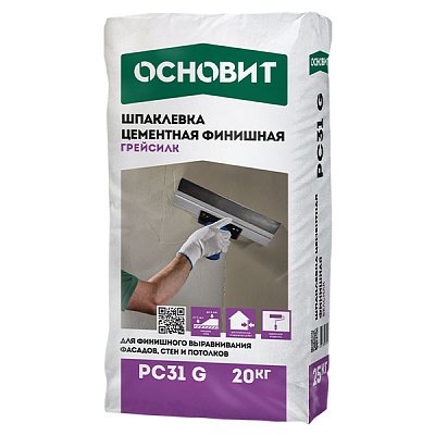 подробно Шпатлёвка цементная финишная Основит Грейсилк PC 31 G